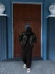 Мужской бомбер оверсайз з екошкіри UA L черный - изображение 4