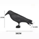 Відлякувач птахів муляж Ворона реалістична пластикова Bird Repellent Plastic Crow 38см - зображення 5