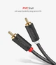 Аудіокабель Ugreen AV104 2 × RCA – 2 × RCA 2 м чорний - изображение 5
