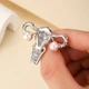 Брошь BROCHE Медицина Акушеру-гинекологу Матка серебристая BRBF115645 - изображение 2