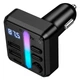 Автомобільний FM-трансмітер HOCO E89 45 Вт із підсвічуванням 2×USB-A та USB Type-C Black (24454) - зображення 2