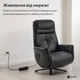 Крісло-реклайнер софа Qlab RC268B Leather Black - зображення 14
