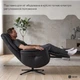 Крісло-реклайнер софа Qlab RC300B Leather Black - зображення 10