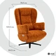 Крісло-реклайнер софа Qlab RCT240OR Fabric Orange - зображення 16