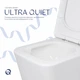 Унітаз напольний Qtap Crow Ultra Quiet з сидінням Soft-close та бачком, безобідковий, білий (SD00057152) - зображення 5