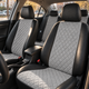 Авточехлы Alux Kia Optima 3 (TF) Серые экокожа + алькантара (AL-1692) - изображение 2
