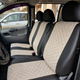 Авточехлы Alux Volkswagen LT Бежевые экокожа + алькантара 1+2 (AL12-0540) - изображение 4