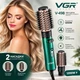 Фен-щітка для сушіння та укладання волосся VGR V-498 1200W з 2 насадками Зелений - зображення 1