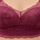 Кружевной топ с вставками Бордовый, 3XL - изображение 4