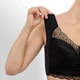 Мереживний топ зі вставками Чорний, 3XL - зображення 2