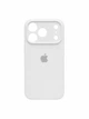 Чохол для iPhone 18 Pro силіконовий Soft-touch Silicone Case Full Size with Frame (AA) White - зображення 1