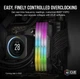 Оперативна пам'ять DDR5 64 Gb (6000 MHz) (Kit 32 Gb x 2) Corsair Vengeance RGB Gray (CMH64GX5M2D6000Z40) - зображення 5