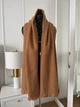 Шарф женский Zara теплый палантин с шерстью 180х70 см горчично-коричневый (Кемел) (130426) - изображение 6