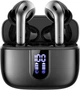 Беспроводные вакуумные Bluetooth наушники TWS с сенсорным управлением LED-дисплеем для бега тренировок зала прогулки работы ПК гарнитура с шумоподавлением микрофона ENC цифровым индикатором заряда и возможностью беспроводной зарядки беспроводные черные - изображение 1