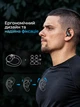 Беспроводные спортивные наушники TWS Bluetooth V 5.4 с ENC шумоподавлением водонепроницаемые IPX5 креплением на ухо LED дисплеем вакуумные стерео блютуз для тренировки фитнеса зала прогулок и повседневного использования Черный - изображение 7