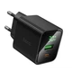 Мережевий зарядний пристрій Hoco CS84A Excellent PD30W+QC3.0 (Type-C + USB) Black - зображення 1