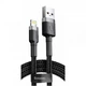Кабель Baseus Cafule USB-A to Lightning 2.4A (480 Мбит/с) 0.5м Черно-серый (CALKLF-AG1) - изображение 2
