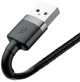Кабель Baseus Cafule USB-A to Lightning 2.4A (480 Мбит/с) 0.5м Черно-серый (CALKLF-AG1) - изображение 5
