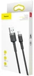Кабель Baseus Cafule USB-A to Lightning 2.4A (480 Мбит/с) 0.5м Черно-серый (CALKLF-AG1) - изображение 7