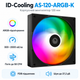 Вентилятор для корпусу ID-Cooling AS-120-ARGB-K 120 мм 2000 об/хв Black - зображення 1