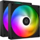 Вентилятор для корпусу ID-Cooling AS-140-ARGB-K Duet 140 мм 1800 об/хв Black - зображення 2