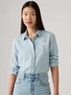 Рубашка хлопковая женская Levi`s 274705829 M Белый/Голубой (1162657651) - изображение 3