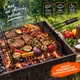 Решетка-гриль для барбекю с тефлоновым покрытием и деревянной ручкой 40×30×6,5 см (EB-3369) - изображение 3