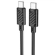 Кабель HOCO X88 Gratified charging data cable Type-C to Type-C 60W 3A 2m Black - зображення 1