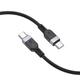 Кабель HOCO X109 Energy silicone charging data cable Type-C to Type-C 60W 3A 2m Black - изображение 2