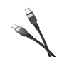 Кабель HOCO X109 Energy silicone charging data cable Type-C to Type-C 60W 3A 1m Black - зображення 5