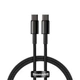 Кабель Baseus Tungsten Gold Fast Charging Data Cable Type-C to Type-C 100W 1m Black CATWJ-01 - зображення 2
