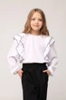 Блуза з довгим рукавом для дівчинки YUKI білий 122 ЦБ-00276952 - зображення 1