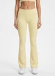 Жіночі безшовні легінси кльош із заниженою посадкою Giulia FLEXING LEGGINGS JIVE S/M Yellow-lemon grass, спортивні лосини кльош, з мікрофібри - зображення 5