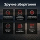 Комплект чохлів для коліс R17-R20, 4 шт, поліестер, чорний з червоним, для зберігання шин - зображення 4