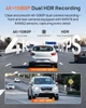 Автомобільний відеореєстратор 70mai Dash Cam 4K A810S-2 Set (Відеореєстратор + задня камера + флешкарта на 128гб) - зображення 2