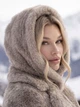 Женский капор Sable меховой бежевый - изображение 2