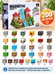 Магнитный конструктор Minecraft Майнкрафт 200 деталей пиксельные магнитные кубики набор для детей + 3 фигурки - изображение 2