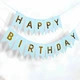 Паперові Прапорці Happy Birthday 20х15см Блакитні - зображення 1