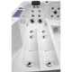 СПА-басейн Aquajoy Santorini 220×220×95 см на 5 осіб, гідромасажний, 89 форсунок, сріблясто-білий мармур - зображення 5