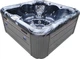Гідромасажний СПА-басейн Aquajoy Ibiza 200×200×89 см на 6 осіб, 63 форсунки, Bluetooth, LED - зображення 1