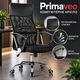 Компьютерное кресло Primaveo Офисное с эргономичной спинкой из экокожи и сетки Mesh Черное - изображение 1