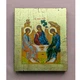 Писана грецька ікона Святої Трійці (Старозавітна) 15×19 см - зображення 3
