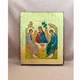 Писана грецька ікона Свята Трійця (Старозавітна) 15×19 см - зображення 1