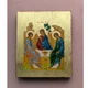 Писана грецька ікона Свята Трійця (Старозавітна) 15×19 см - зображення 3