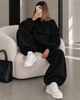 Костюм жіночий теплий на флісі Polar, двійка, One Size 42-46, чорний - зображення 2