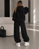Костюм жіночий теплий на флісі Polar, двійка, One Size 42-46, чорний - зображення 3