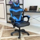 Игровое кресло с широким сиденьем DEXON RD-6017 из экокожи, Синее - изображение 2