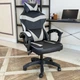 Игровое кресло с широким сиденьем DEXON RD-6017 из экокожи, Серое - изображение 2