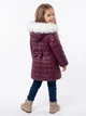 Зимнее пальто с меховым капюшоном для девочки Garden Baby 100001-36/32 бордовый 110 - изображение 3