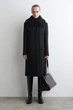 Пальто жіноче COS shearling-collar wool long coat 1301901001 Eur 36 Чорний - изображение 1